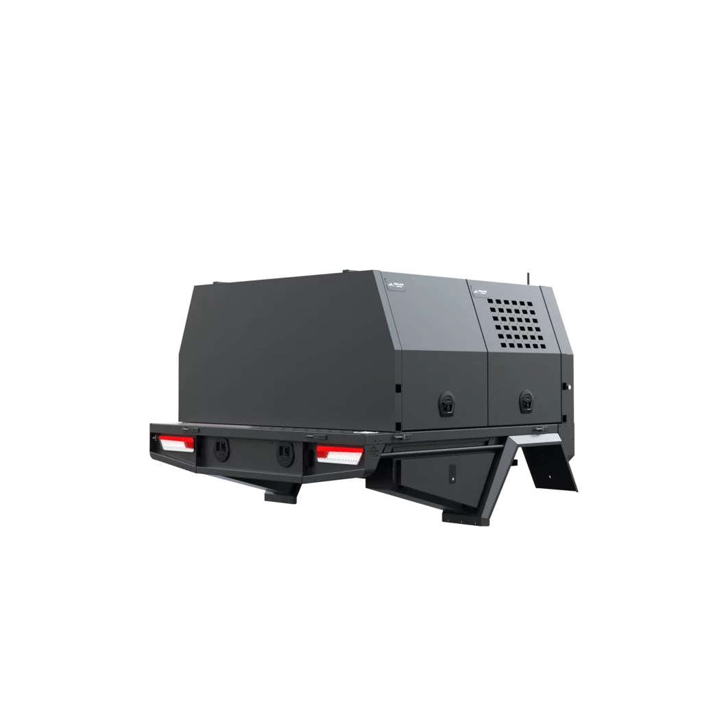 Trojan Canopies 1600mm aluminium dog box canopy drivers side with doors closed.