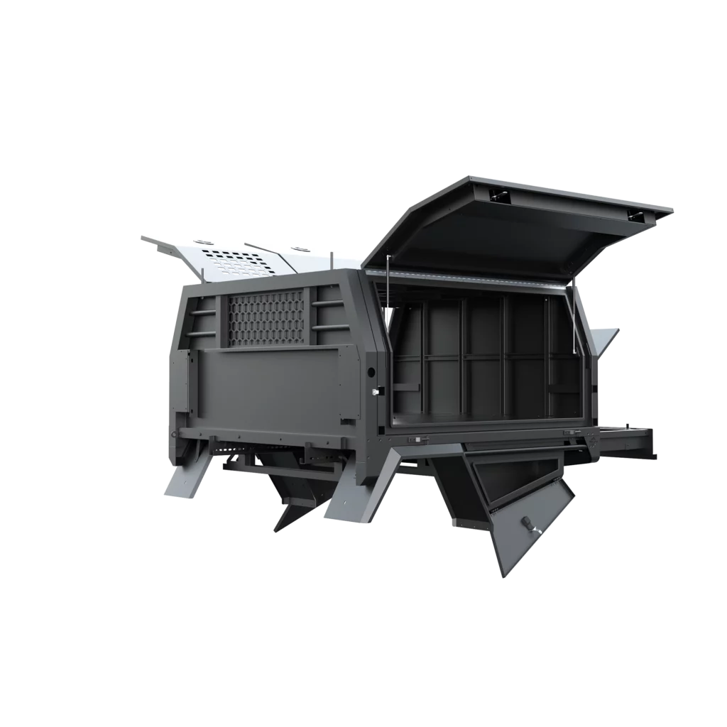 Trojan Canopies 1800mm dog box canopy passenger side open